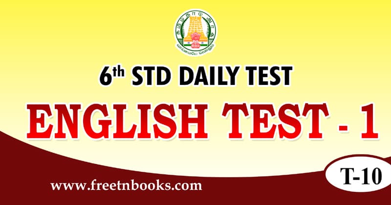 6th Standard English Model Questions