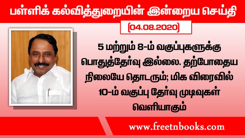 8th Standard Public Exam News 2020
