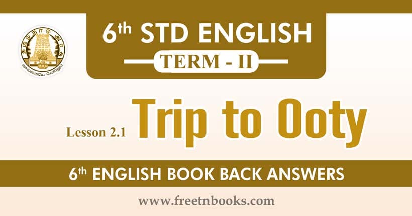  6th Standard English Book Term 2 - Think To Win Book Back Answers