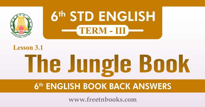 6th Std English guide Term 3 Lesson  | The Jungle Book