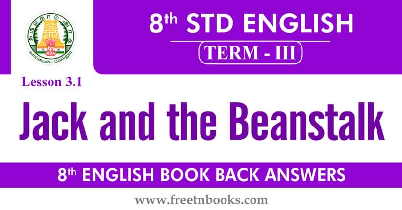 8th Standard English Book Term 3 - Jack and the Beanstalk Answers