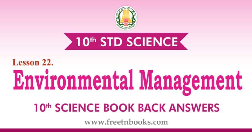 Environmental Management - Book Back Answer