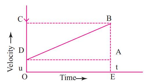 Motion Book Back Answers - Derive the equations of Motion by graphical method