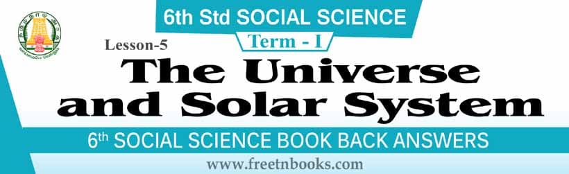 6th Std Social Science Guide in English | The Universe and Solar System