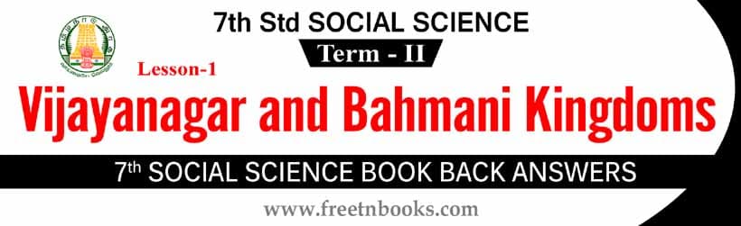 7th Std Social Science Guide | Vijayanagar & Bahmani Kingdoms