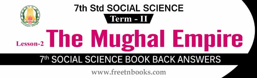 7th Standard Social Science Guide in English | The Mughal Empire