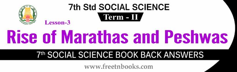 7th Std Social Science Guide in English | Rise of Marathas and Peshwas