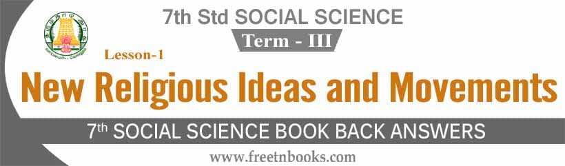 7th Std Social Science Guide | New Religious Ideas & Movements