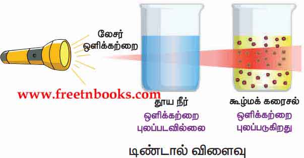 9th Science Guide Matter Around Us Answers in Tamil Separation of oil from the mixture