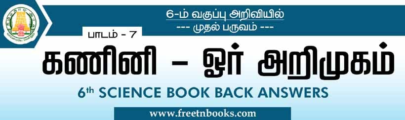 கணினி ஓர் அறிமுகம் பாட விடைகள்