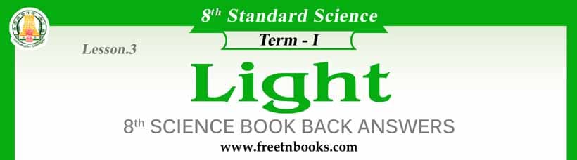 8th Standard Science Guide In English Term 1 Lesson 3 Light