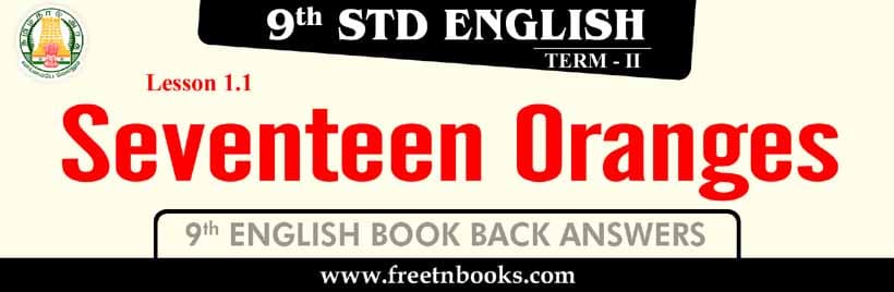 Seventeen Oranges Book Back Answers