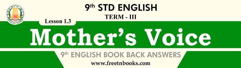 Mother’s Voice Book Back Answers