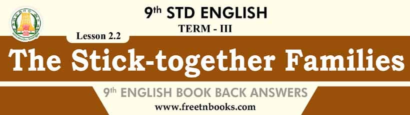 The Stick-together Families Book Back Answers 