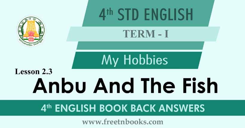 Anbu And The Fish Book Back Answer