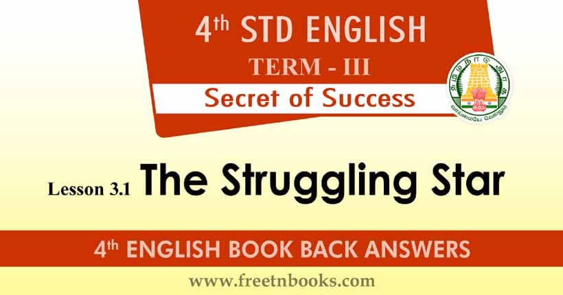 The Struggling Star Book Back Answer