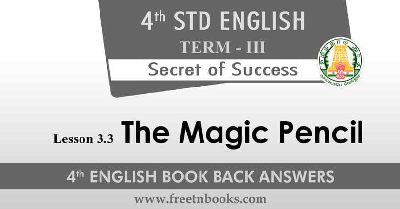 The Magic Pencil Book Back Answer