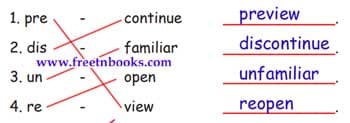 A Lesson to save - Match the following and write the new word