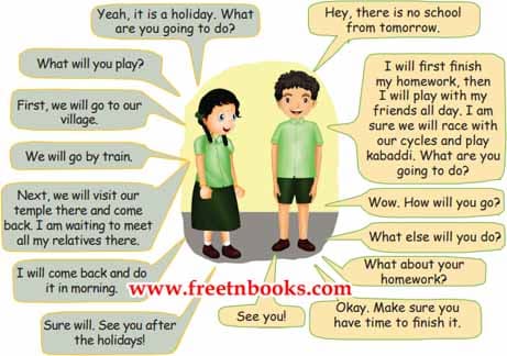 Never give up - A boy and a girl are talking about their holiday