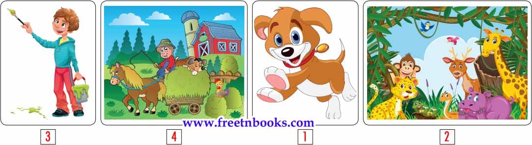 The Painter - Match each sentence to the correct picture by writing the number in the