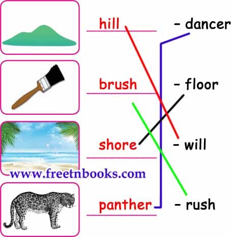 The Painter - Name the pictures and match it with the rhyming words