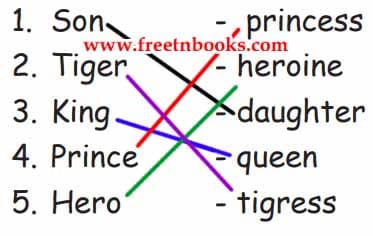 The Struggling Star - Match the masculine noun with the feminine noun