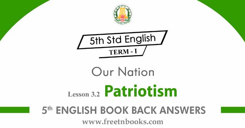 Patriotism Book Back Answer