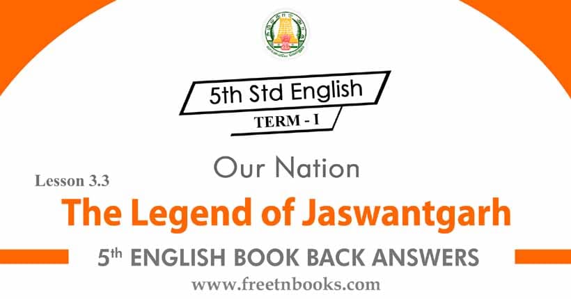The Legend of Jaswantgarh Book Back Answer