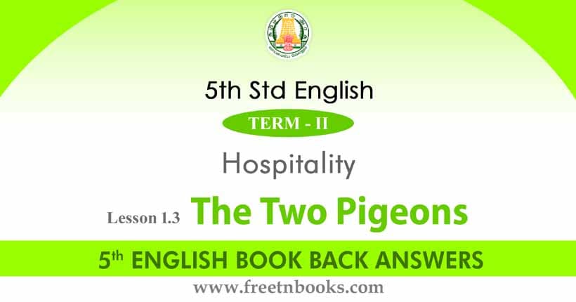 The Two Pigeons Book Back Answer