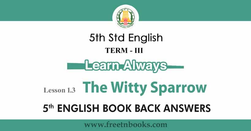 The Witty Sparrow Book Back Answer