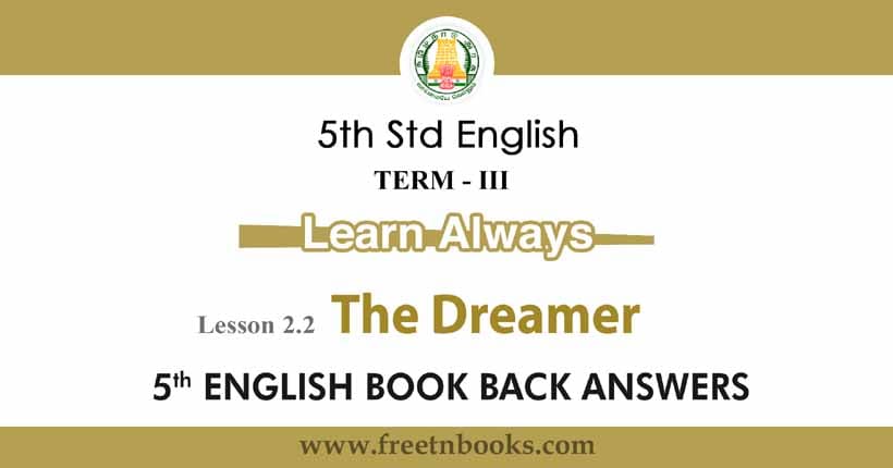 The Dreamer Book Back Answer