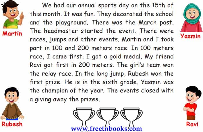 Practice Makes a Man Perfect - Read the passage three times and colour a trophy