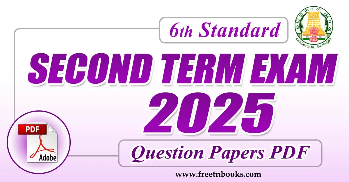 6th Std Term 2_Mid Term Exam 2025 Question Paper PDF Download
