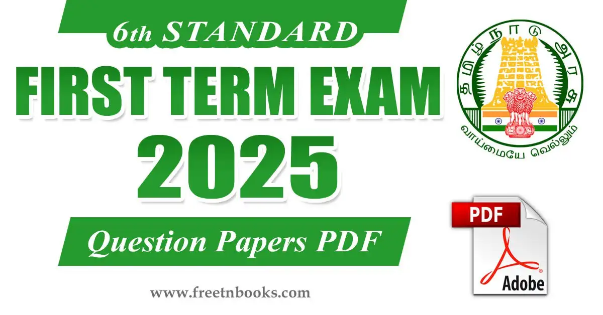 TN 6th Standard Term 1 Question Paper 2025