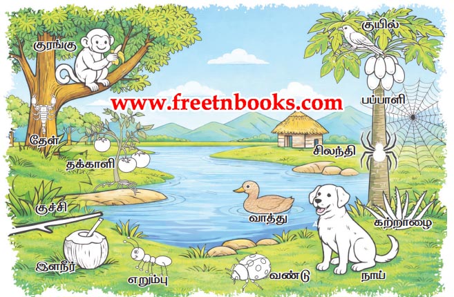 3rd Standard Tamil Lesson - Kozhi Thedum Koli - vannamittu thodarkal amaiththu ezhuthuga