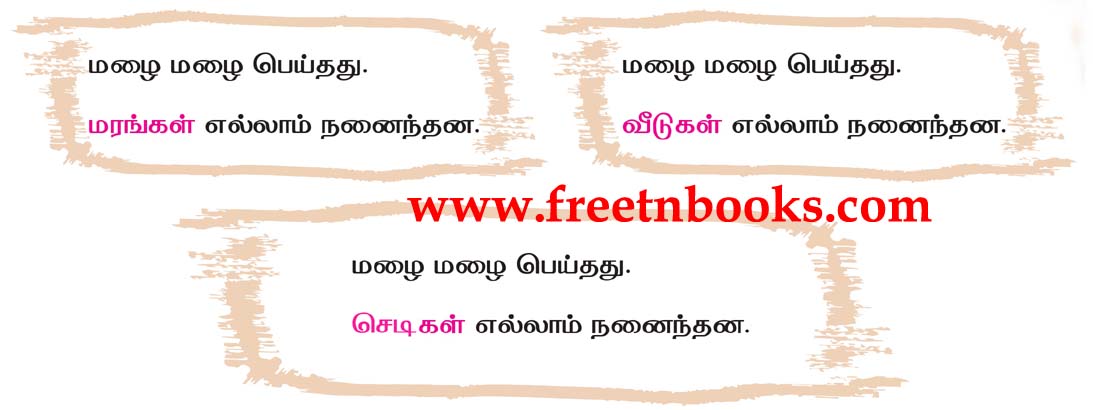 2nd Standard Tamil Lesson naanum uthavuvaen - oru sollai maatri ezhuthuga