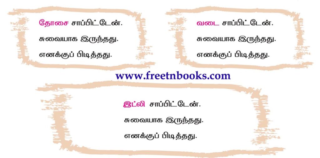 2nd Standard Tamil Lesson sullerumbin oru naal - oru sollai maatri ezhuthuga