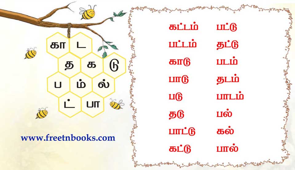 2nd Standard Tamil Lesson sullerumbin oru naal - sorkalai uruvaakki ezhuthuga
