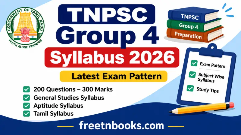 TNPSC Group 4 Syllabus 2026 PDF download